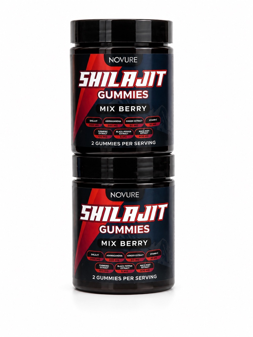 Shilajit Novure Gummies Mix Berry, 2 bottles NEW